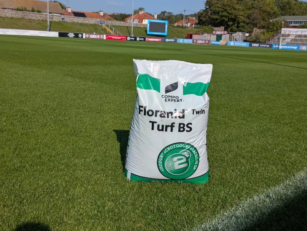 bag of florid on turf