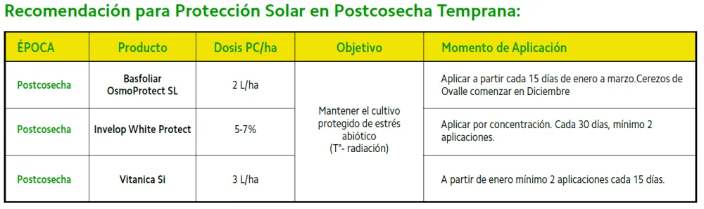 proteccion solar recomendacion en postcosecha temprana.png